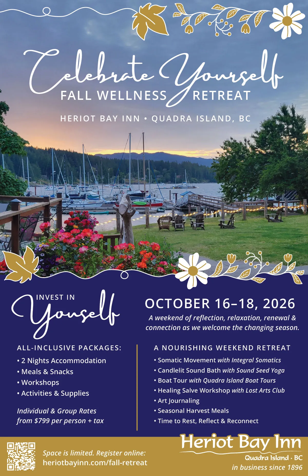 Poster for Celebrate Yourself Fall Retreat