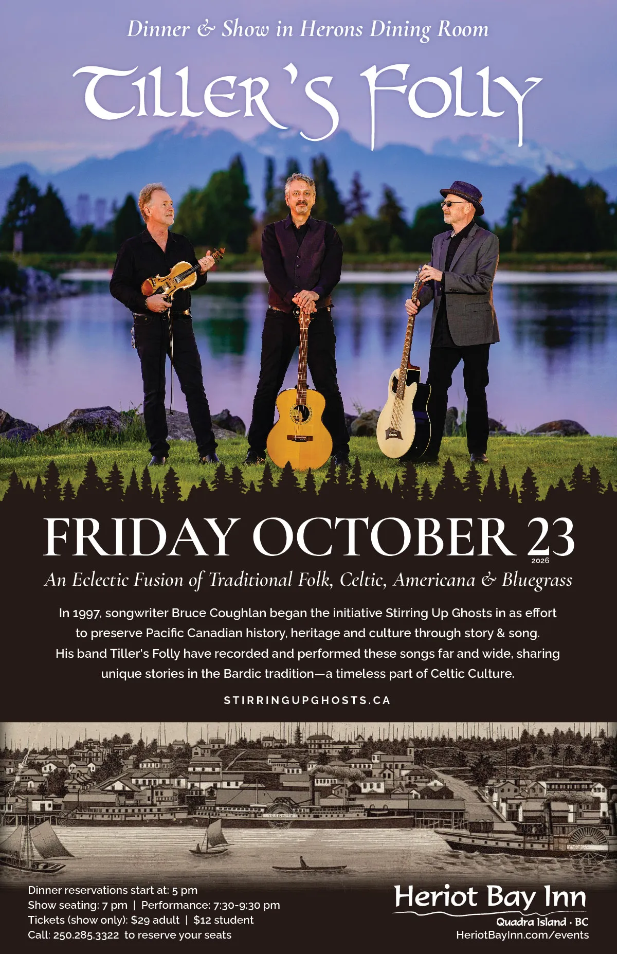 Poster for Tiller’s Folly Dinner & Show