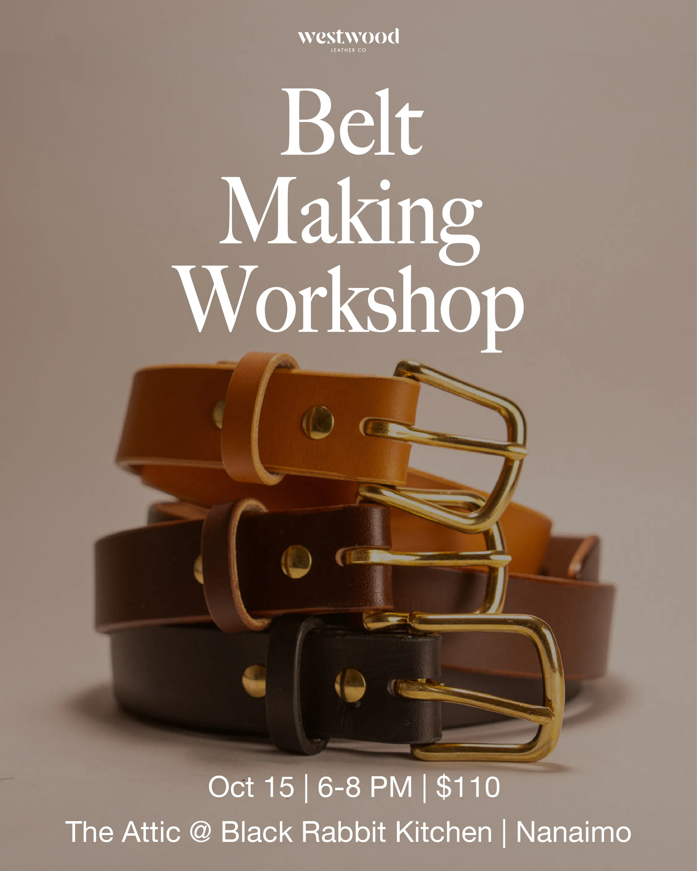 Poster for Belt Making Workshop